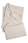 Nordstrom 3-piece Cashmere Travel Set In Beige Birch Heather