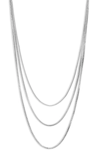 Nordstrom 3-tier Layered Necklace In Metallic