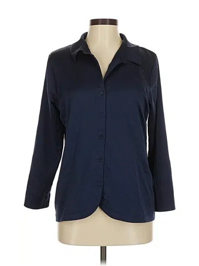 Pre-owned Nordstrom 3/4 Sleeve Blouse In Blue