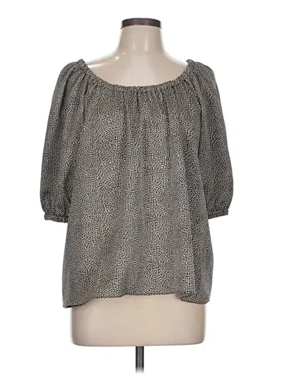 Pre-owned Nordstrom 3/4 Sleeve Blouse In Tan