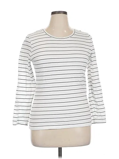 Pre-owned Nordstrom 3/4 Sleeve T-shirt In White