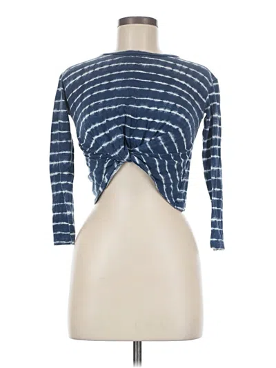 Pre-owned Nordstrom 3/4 Sleeve T-shirt In Blue
