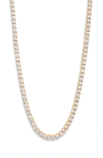 Nordstrom 3mm Cubic Zirconia Tennis Necklace In Gold