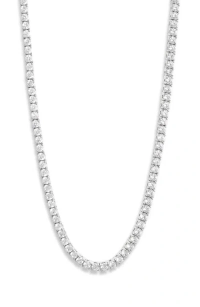 Nordstrom 3mm Cubic Zirconia Tennis Necklace In Metallic