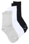 Nordstrom 3-pack Athleisure Crew Socks In Black