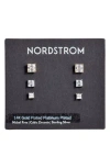 Nordstrom 3-pack Cubic Zirconia Square Stud Earrings In Metallic