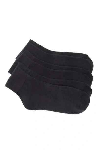 Nordstrom 3-pack Everyday Quarter Socks In Black