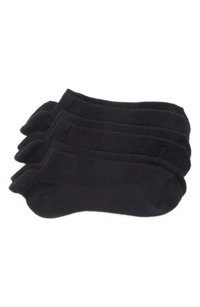 Nordstrom 3-pack Everyday Tab Quarter Socks In Black