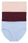 Nordstrom 3-pack Seamless High Cut Briefs In Multi