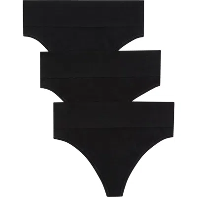 Nordstrom 3-pack Seamless Thongs In Burgundy