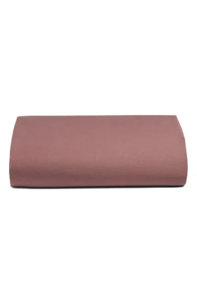Nordstrom 400 Thread Count Organic Cotton Fitted Sheet In Burgundy