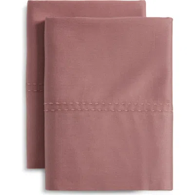 Nordstrom 400 Thread Count Organic Cotton Pillowcases In Burgundy
