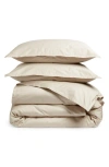Nordstrom 400 Thread Count Organic Cotton Sateen Duvet Cover & Shams Set In Neutral