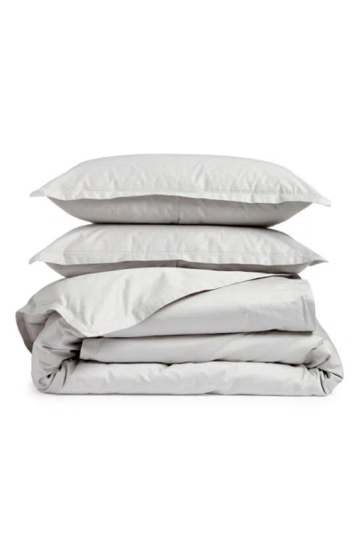 Nordstrom 400 Thread Count Organic Cotton Sateen Duvet Cover & Shams Set In Grey Vapor