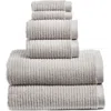 Nordstrom 6-piece Hydro Organic Cotton Blend Bath Towel, Hand Towel & Washcloth Set In Grey Vapor