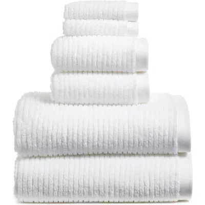 Nordstrom 6-piece Hydro Organic Cotton Blend Bath Towel, Hand Towel & Washcloth Set In White