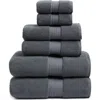 Nordstrom 6-piece Luxury Bath Towel, Hand Towel & Washcloth Set $166 Value In Grey Onyx