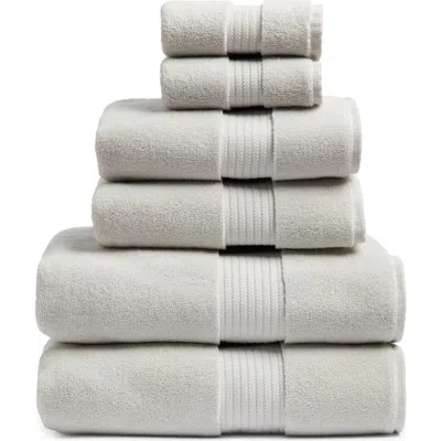 Nordstrom 6-piece Luxury Bath Towel, Hand Towel & Washcloth Set $166 Value In Grey Vapor