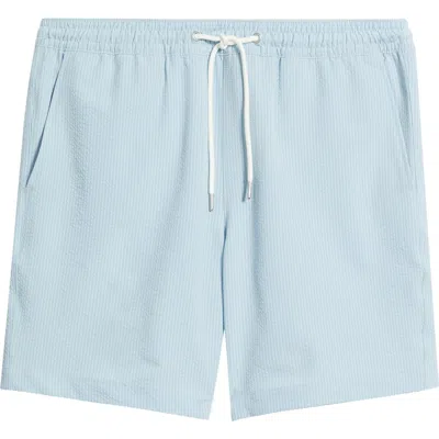 Nordstrom 7-inch Seersucker Swim Trunks In Animal Print