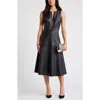 NORDSTROM NORDSTROM A-LINE LEATHER DRESS