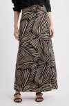 Nordstrom A-line Print Maxi Skirt