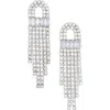 Nordstrom Ached Baguette Crystal Drop Earrings In Clear- Rhodium