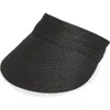Nordstrom Adjustable Woven Straw Visor In Burgundy