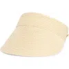 Nordstrom Adjustable Woven Straw Visor In Neutral