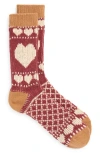 Nordstrom Apres Skis Crew Socks In Red Hearts