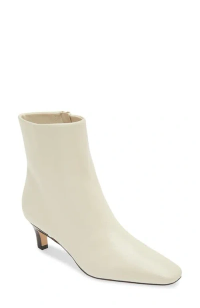 Nordstrom Arazio Genuine Calf Hair Kitten Heel Bootie In Ivory Vanilla