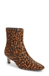 Nordstrom Arazio Genuine Calf Hair Kitten Heel Bootie In Tan Leopard Calf Hair