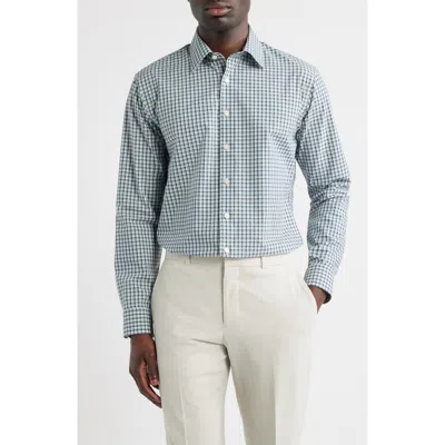 Nordstrom Ashborne Signature Trim Fit Check Dress Shirt In Blue