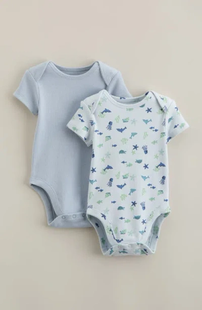 Nordstrom Babies'  Assorted 2-pack Bodysuits In Blue