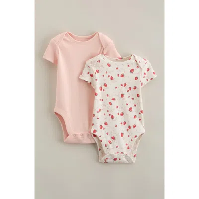 Nordstrom Babies'  Assorted 2-pack Bodysuits In Pink