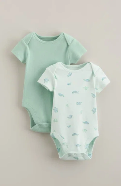 Nordstrom Babies'  Assorted 2-pack Bodysuits In Green