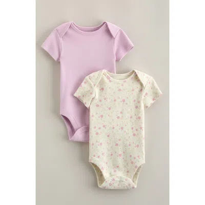 Nordstrom Babies'  Assorted 2-pack Bodysuits In Pink