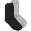 Nordstrom Assorted 2-pack Cashmere Blend Crew Socks In Multi