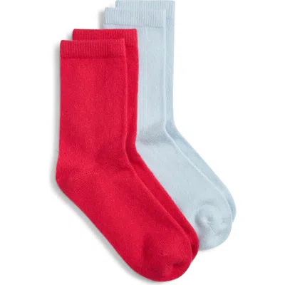 Nordstrom Assorted 2-pack Cashmere Blend Crew Socks In Multi