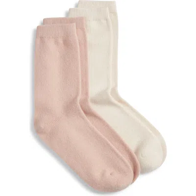 Nordstrom Assorted 2-pack Cashmere Blend Crew Socks In Multi