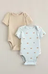 Nordstrom Assorted 2-pack Cotton Blend Rib Bodysuits In Multi