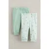 Nordstrom Babies'  Assorted 2-pack Cotton Joggers In Green
