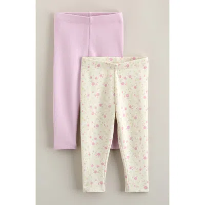 Nordstrom Babies'  Assorted 2-pack Cotton Leggings In Neutral