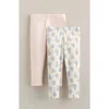 Nordstrom Babies'  Assorted 2-pack Cotton Leggings In Pink