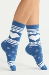 Nordstrom Assorted 2-pack Cozy Dorm Crew Socks In Blue