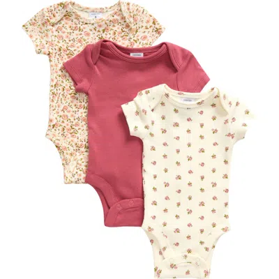 Nordstrom Kids'  Assorted 3-pack Bodysuits In Heritage Floral Pack