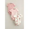 Nordstrom Assorted 3-pack Bodysuits In Pink