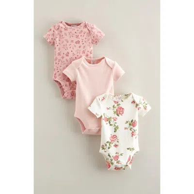 Nordstrom Kids'  Assorted 3-pack Bodysuits In Pink
