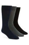 Nordstrom Assorted 3-pack Combed Cotton Blend Dress Socks In Multi