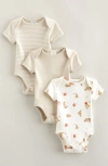 Nordstrom Assorted 3-pack Cotton Bodysuits In Multi