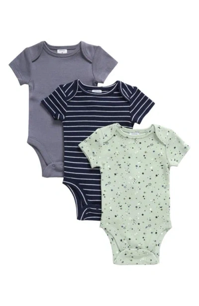 Nordstrom Kids'  Assorted 3-pack Cotton Bodysuits In Sweet Celestial Pack